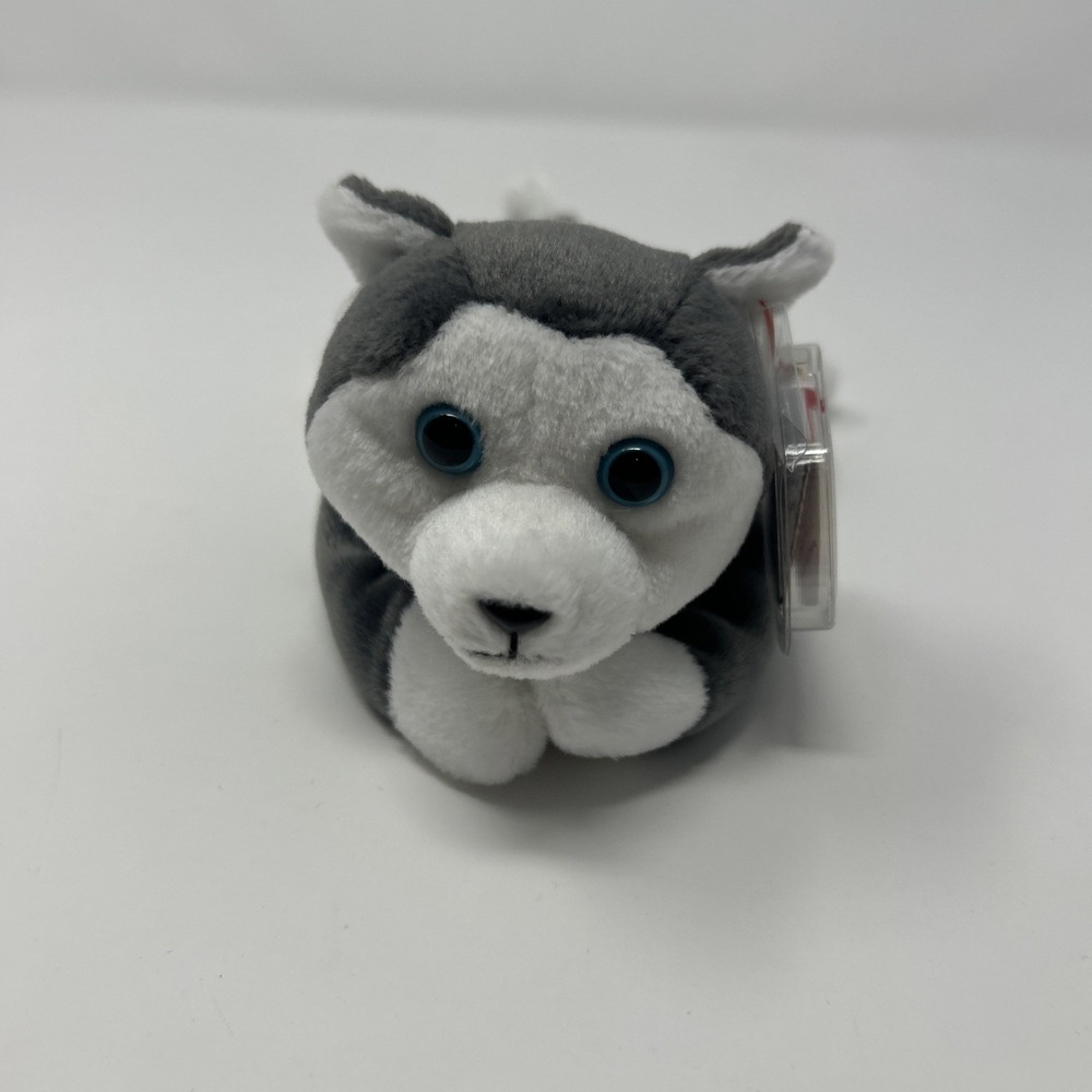 Vintage NWT TY Beanie Baby Nanook the Husky Dog 1996 W/ Tag Protector